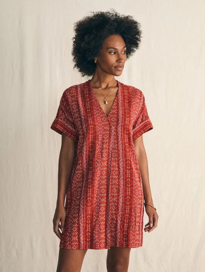 Women Dresses Faherty Sunset Land Sanibel Dress Sunset Land Jacquard