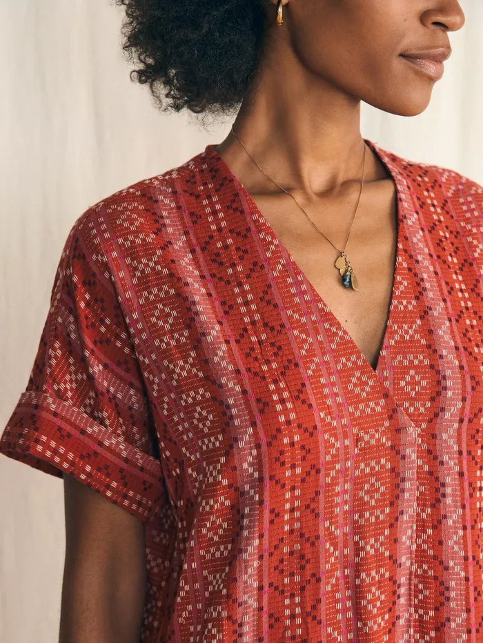 Women Dresses Faherty Sunset Land Sanibel Dress Sunset Land Jacquard