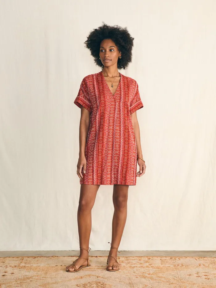 Women Dresses Faherty Sunset Land Sanibel Dress Sunset Land Jacquard