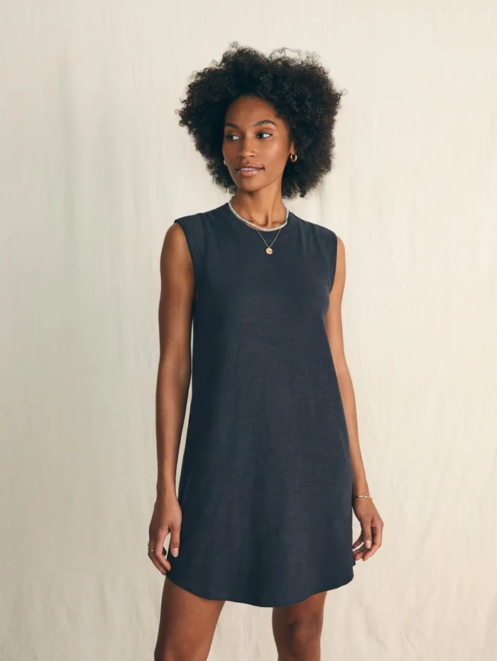 Women Dresses Faherty Sunwashed Slub Muscle Dress Washed Black