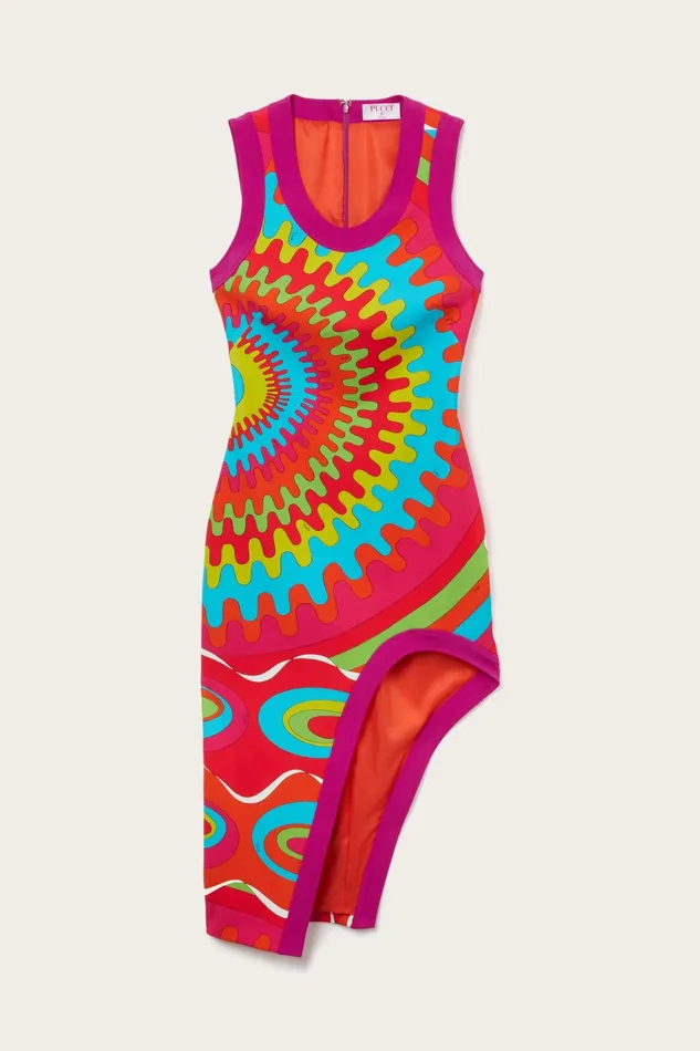 Women Dresses PUCCI BersaglioPrint Asymmetric Dress