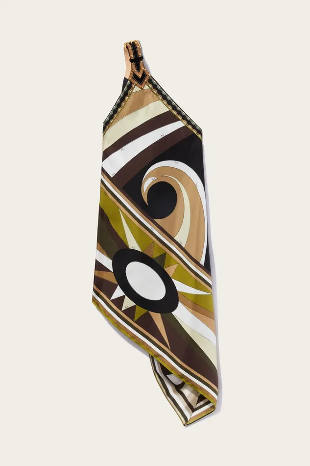 Women Dresses PUCCI CigniPrint Asymmetric SilkTwill Dress