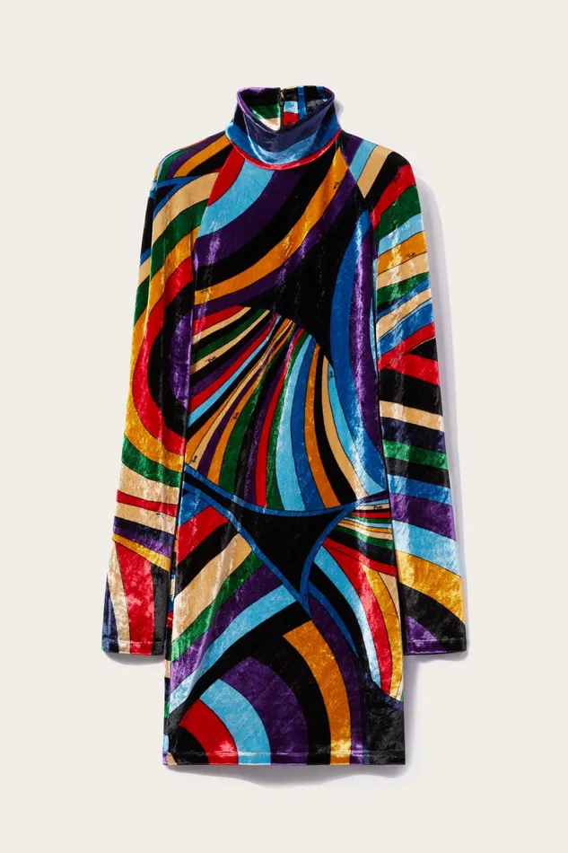 Women Dresses PUCCI IridePrint Velvet Mini Dress