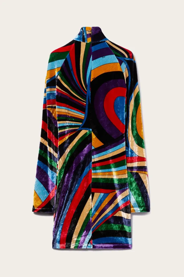 Women Dresses PUCCI IridePrint Velvet Mini Dress