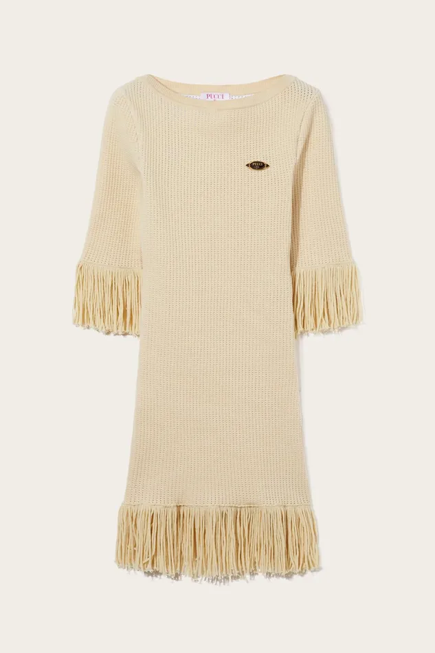 Women Dresses PUCCI LogoPlaque Fringed Dress