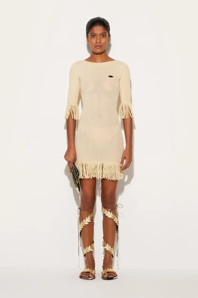 Women Dresses PUCCI LogoPlaque Fringed Dress