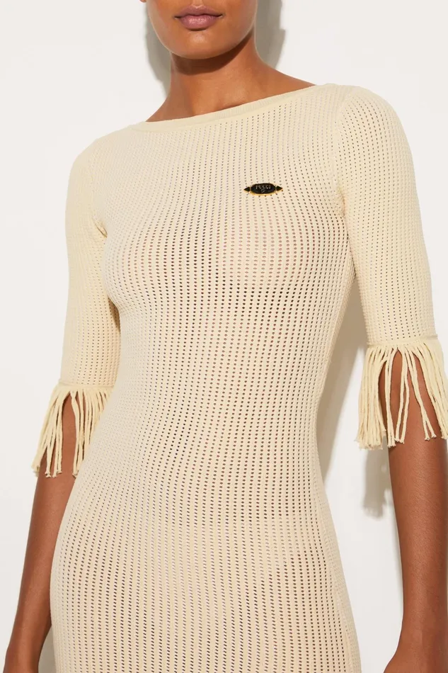 Women Dresses PUCCI LogoPlaque Fringed Dress