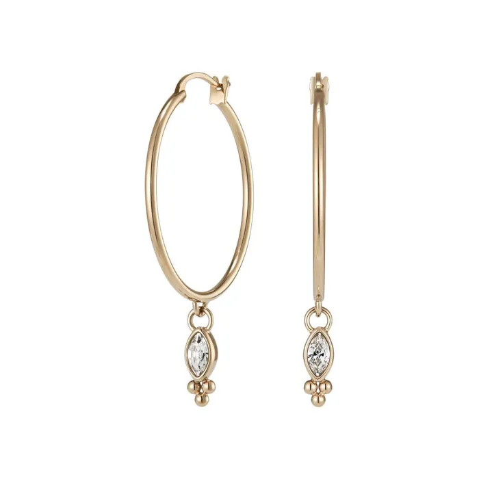 Women Earrings Olivia Burton Dainty Rose Gold Plated Hoop Earrings