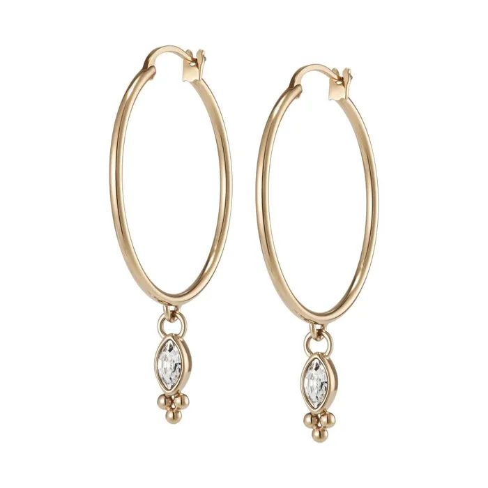 Women Earrings Olivia Burton Dainty Rose Gold Plated Hoop Earrings