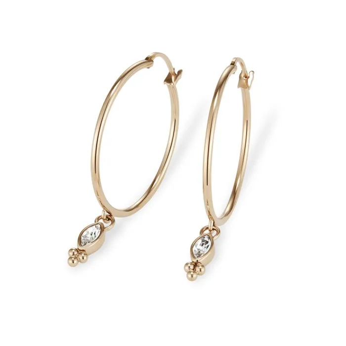 Women Earrings Olivia Burton Dainty Rose Gold Plated Hoop Earrings