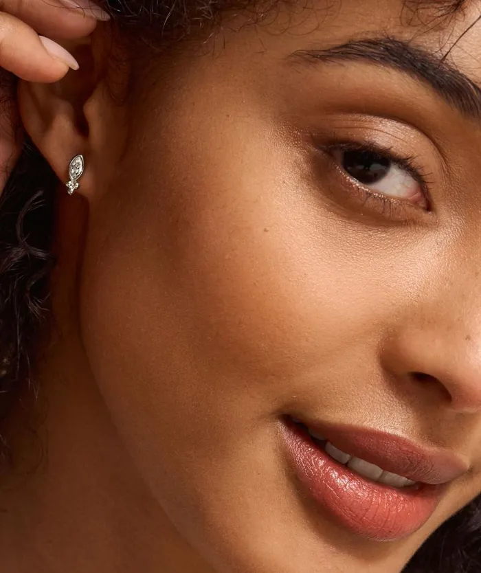 Women Earrings Olivia Burton Dainty Silver Tone Stud Earrings