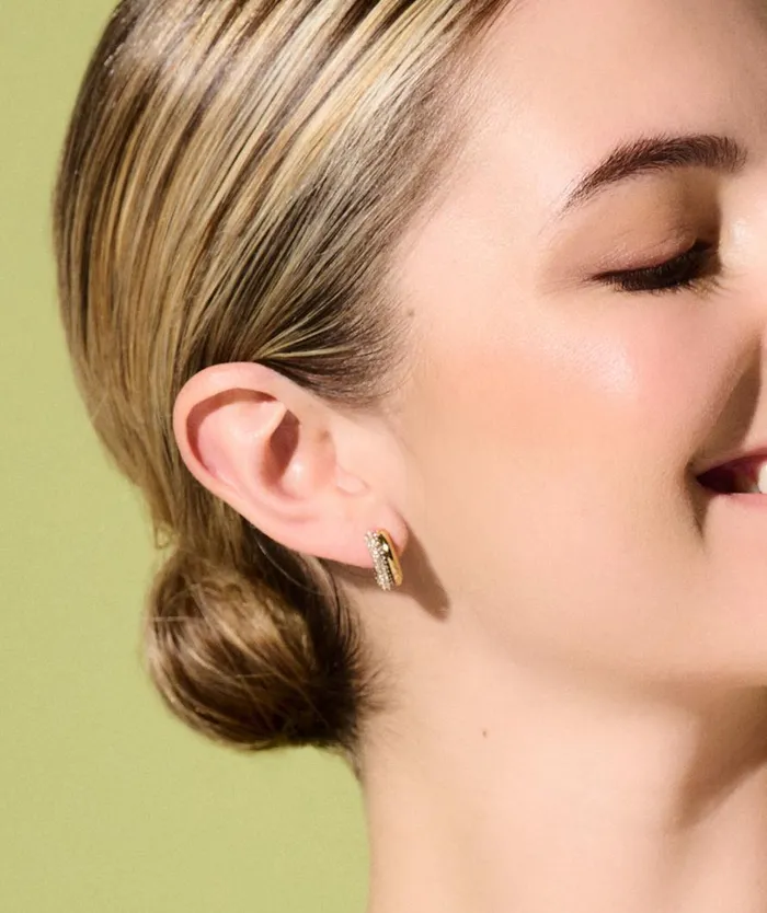 Women Earrings Olivia Burton Entwine Gold Hoop Earrings