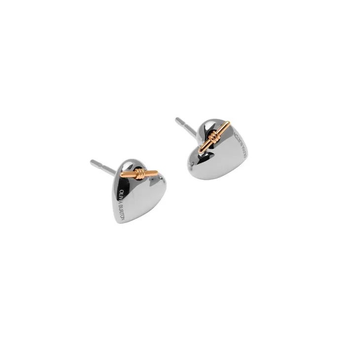 Women Earrings Olivia Burton Knot Heart Silver Stud Earrings