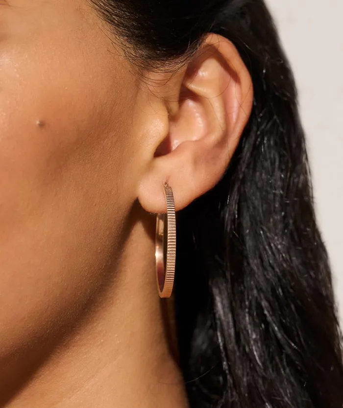 Women Earrings Olivia Burton Linear Carnation Gold Hoop Earrings