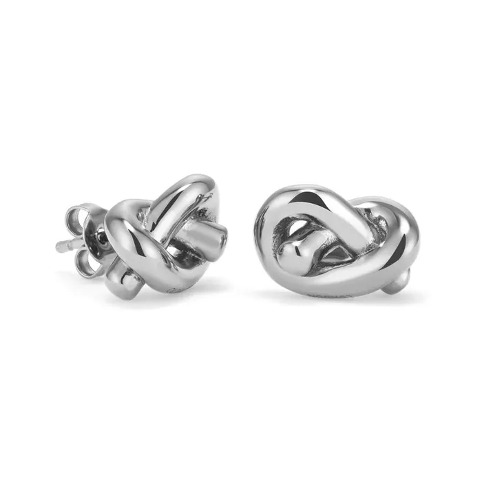 Women Earrings Olivia Burton Lovers Knot Silver Tone Stud Earrings