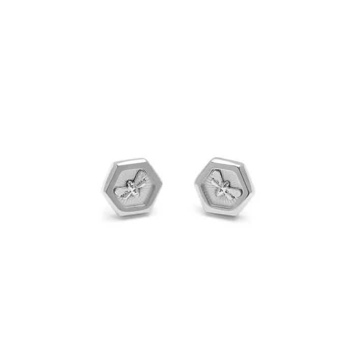 Women Earrings Olivia Burton Minima Bee Silver Stud Earrings