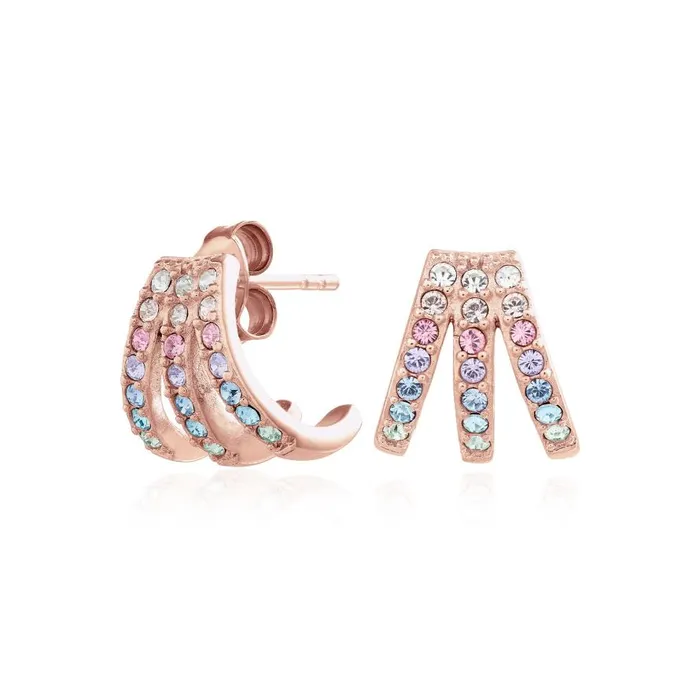 Women Earrings Olivia Burton Rose Gold Rainbow Claw Earrings