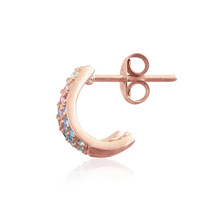 Women Earrings Olivia Burton Rose Gold Rainbow Claw Earrings