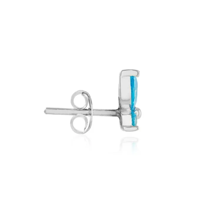 Women Earrings Olivia Burton Silver and Blue Marquise Stud Earrings