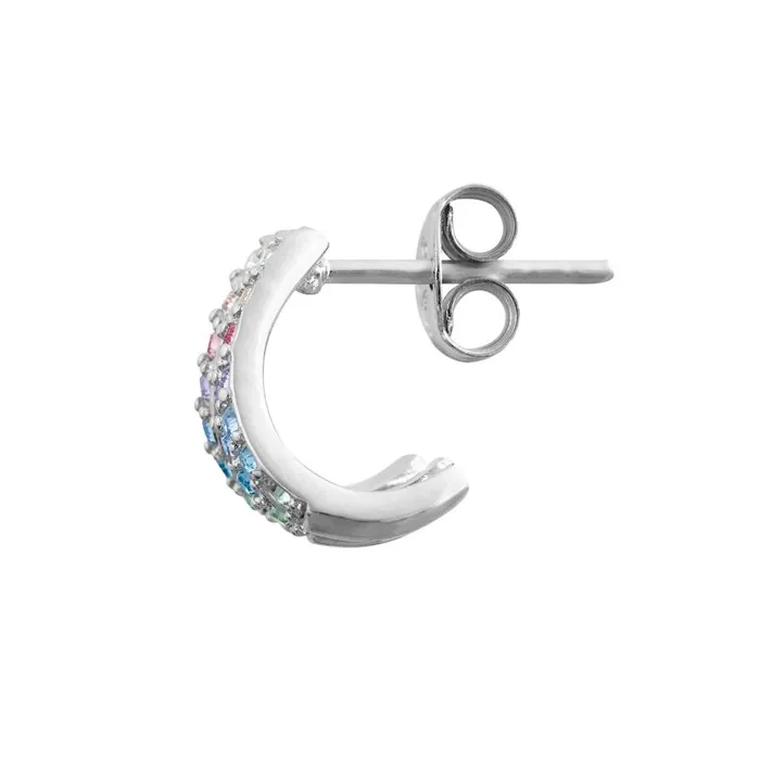 Women Earrings Olivia Burton Silver Rainbow Claw Earrings
