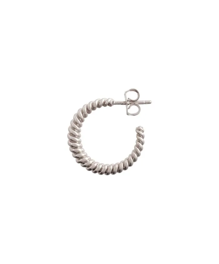 Women Earrings Olivia Burton Silver Rope Twist Hoop Earrings