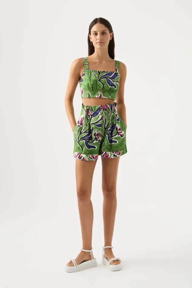 Women Eden Paper Bag Short Native Gumnut Floral Aje Shorts