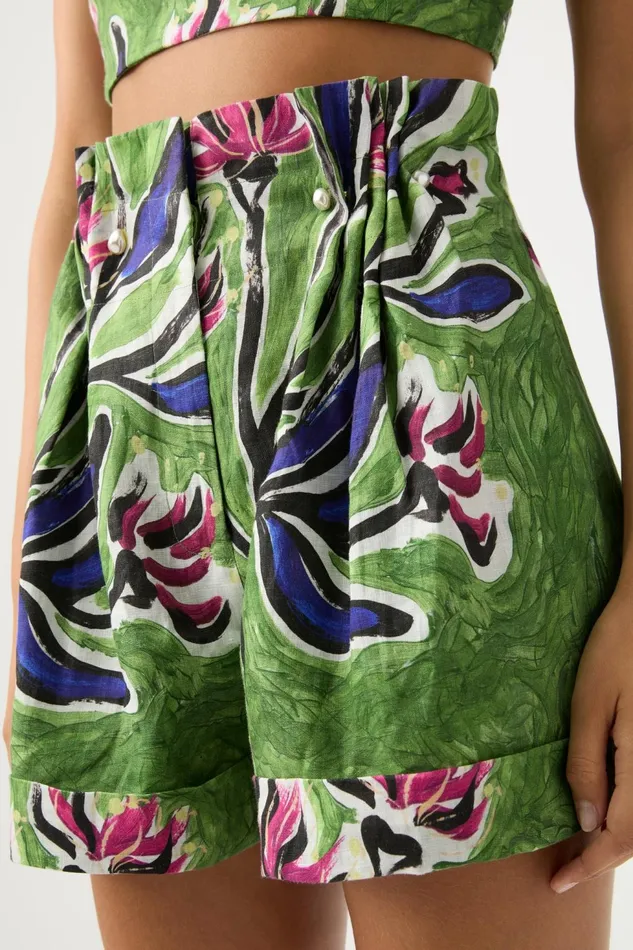 Women Eden Paper Bag Short Native Gumnut Floral Aje Shorts