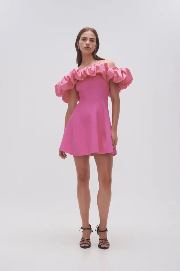Women Eldora Mini Dress Protea Pink Aje Dresses