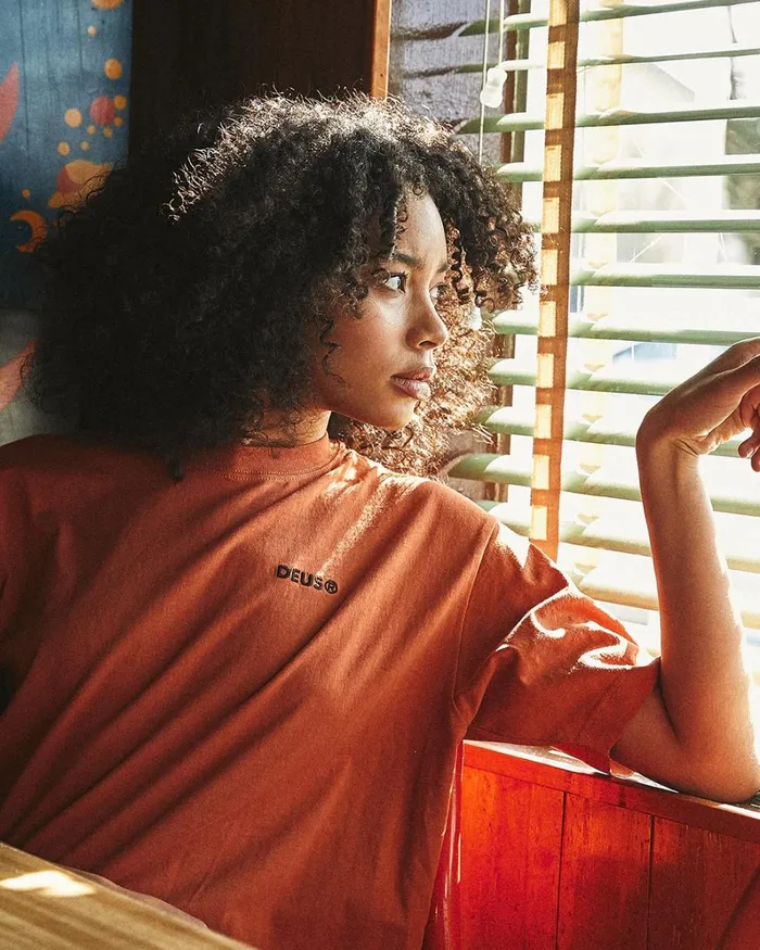 Women Elemental Tee 8211 Orange Rust Deus Ex Machina Tees Women Elemental Tee 8211 Orange Rust Deus Ex Machina Tees