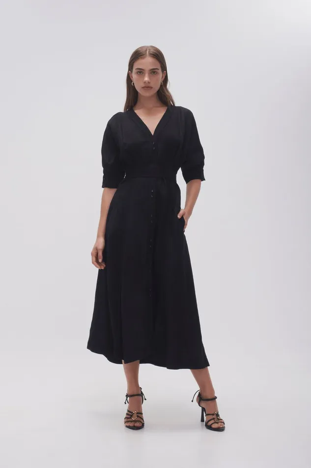 Women Ennoble Dress Black Aje Dresses
