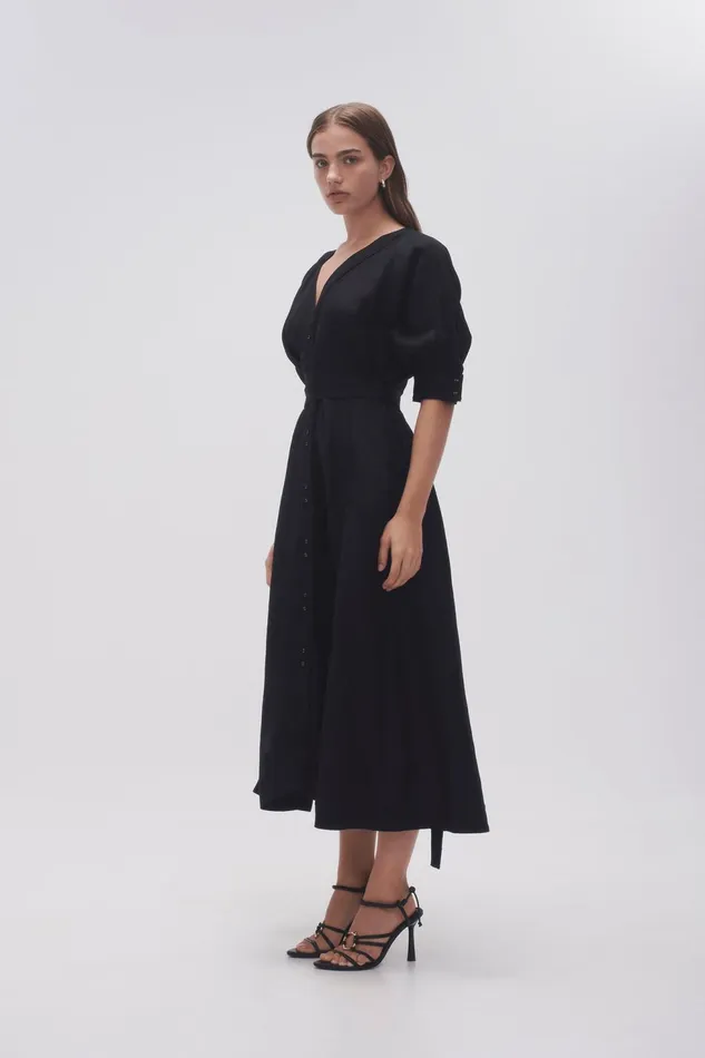 Women Ennoble Dress Black Aje Dresses