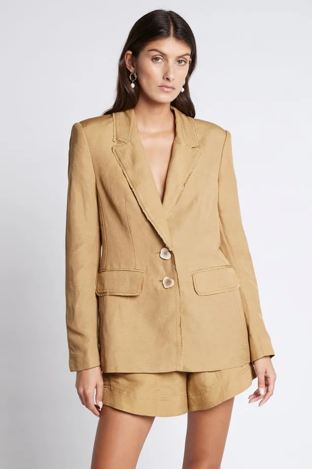Women Estate Cut Out Blazer Taupe Aje Blazers Jackets and Coats
