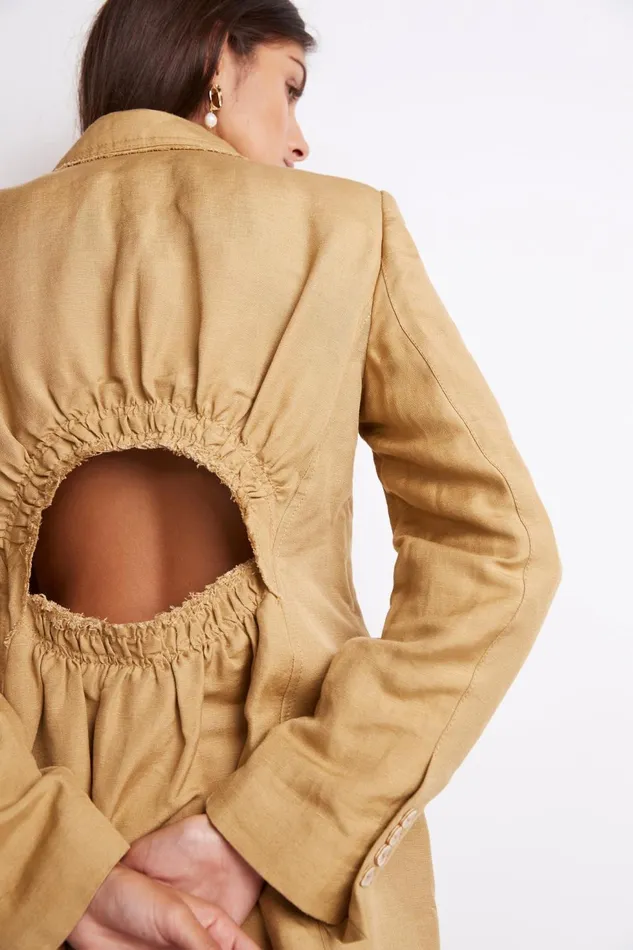 Women Estate Cut Out Blazer Taupe Aje Blazers Jackets and Coats