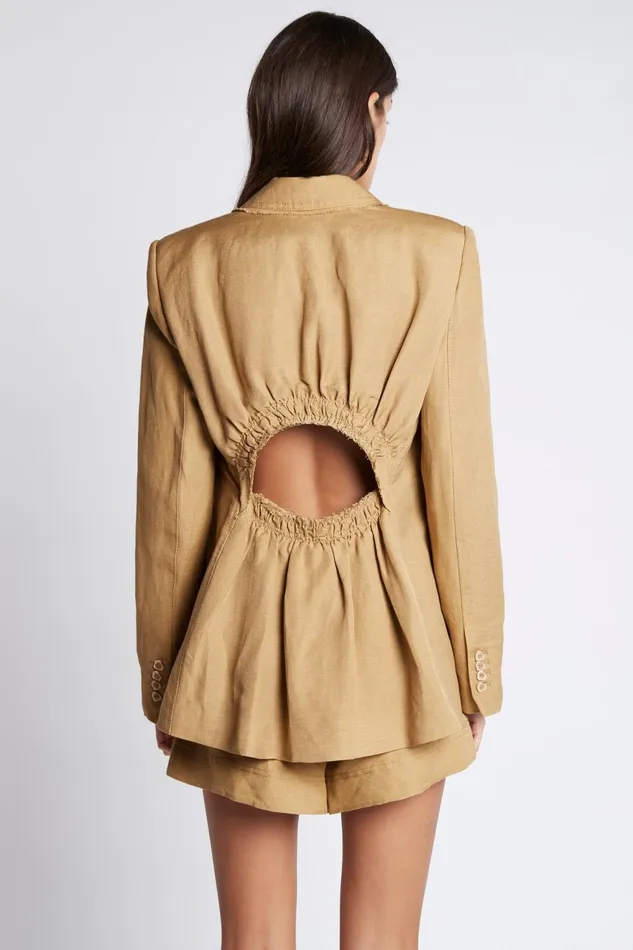 Women Estate Cut Out Blazer Taupe Aje Blazers Jackets and Coats