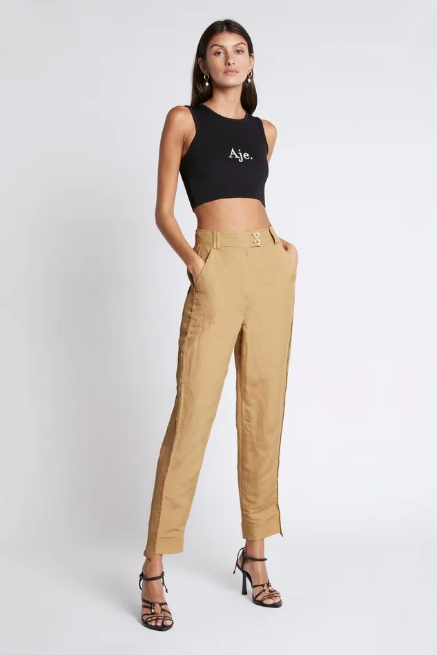 Women Estate Tapered Pant Taupe Aje Pants