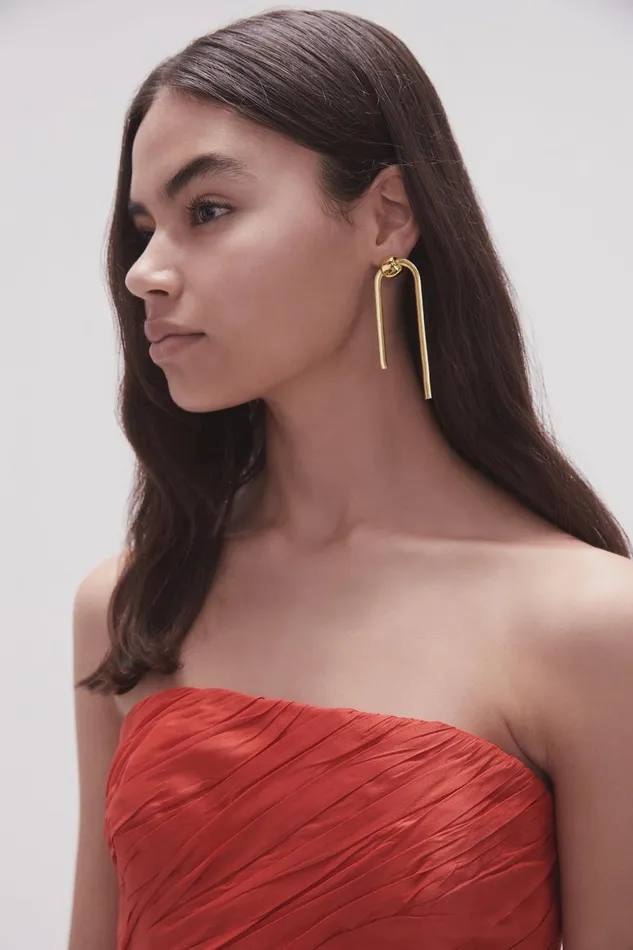 Women Etta Drop Earrings Gold Aje Jewellery
