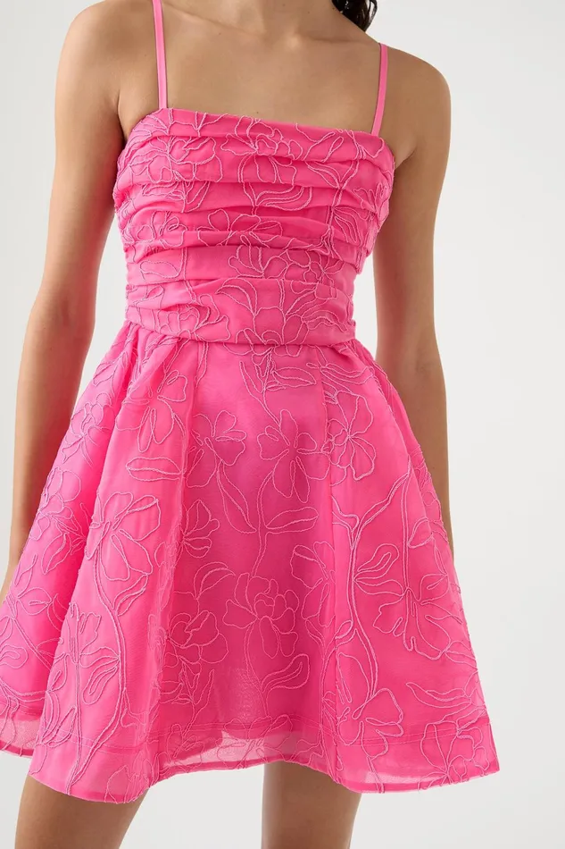 Women Evangeline Cornelli Mini Dress Protea Pink Aje Dresses