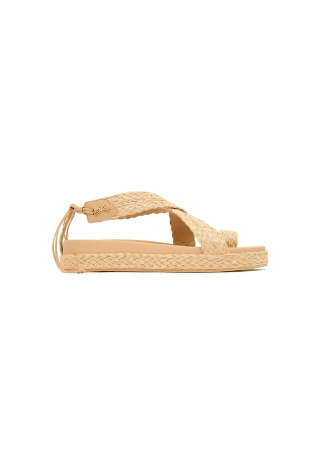 Women Evie Raffia Platform Sandal Natural Aje Shoes
