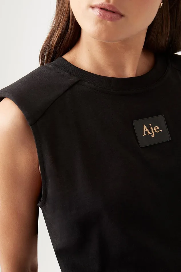 Women Evie Tank Black Aje Tees