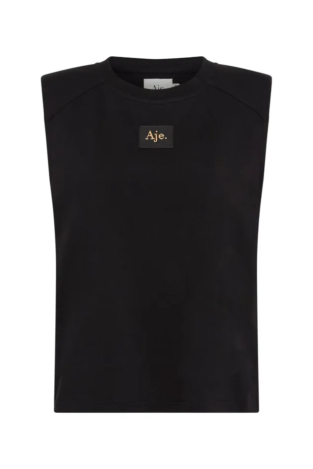 Women Evie Tank Black Aje Tees