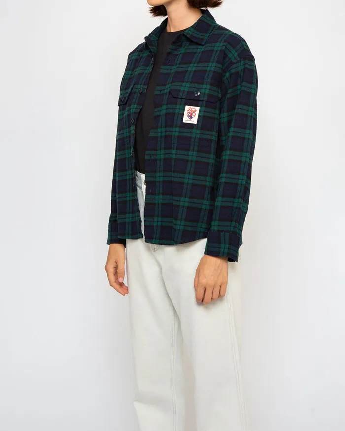 Women Flannel Check Shirt 8211 Green Check Deus Ex Machina Shirts Women Flannel Check Shirt 8211 Green Check Deus Ex Machina Shirts