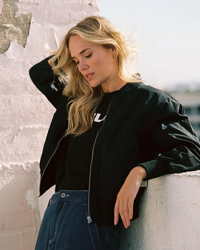 Women Flight Bomber Jacket 8211 Black Deus Ex Machina Jackets Women Flight Bomber Jacket 8211 Black Deus Ex Machina Jackets