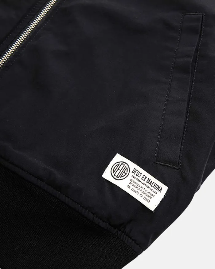 Women Flight Bomber Jacket 8211 Black Deus Ex Machina Jackets Women Flight Bomber Jacket 8211 Black Deus Ex Machina Jackets
