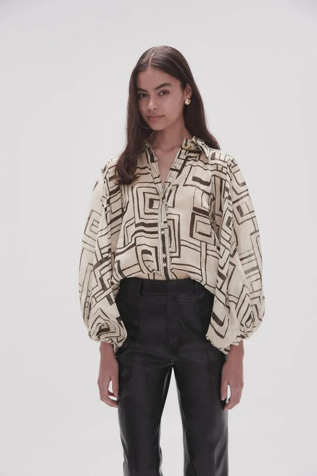 Women Florence Blouse Abstract Penrose Aje Tops