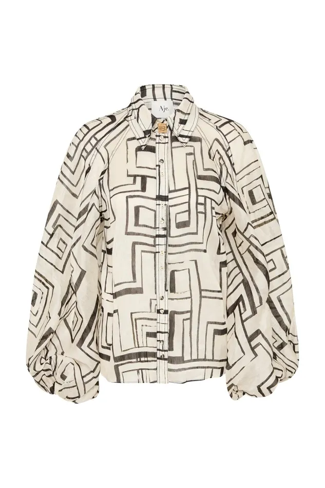 Women Florence Blouse Abstract Penrose Aje Tops