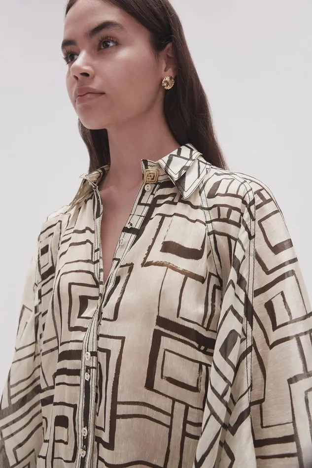 Women Florence Blouse Abstract Penrose Aje Tops