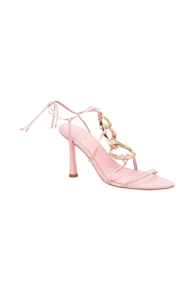 Women Fondation Links Strappy Heel Bon Bon Pink Aje Shoes