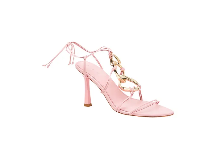 Women Fondation Links Strappy Heel Bon Bon Pink Aje Shoes