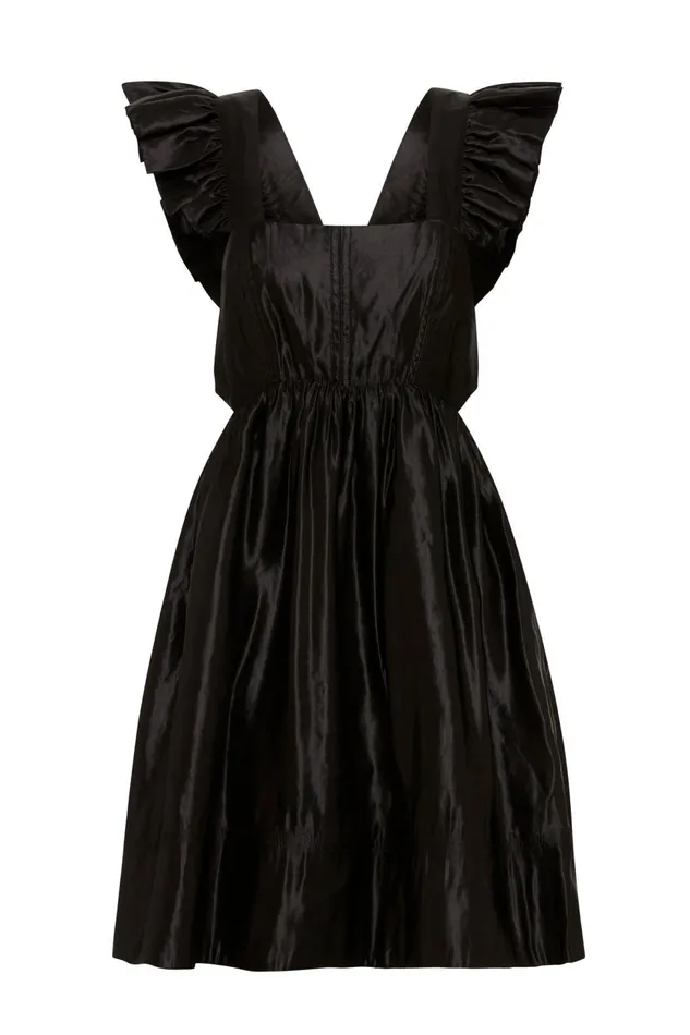 Women Gazelle Mini Dress Black Aje Dresses