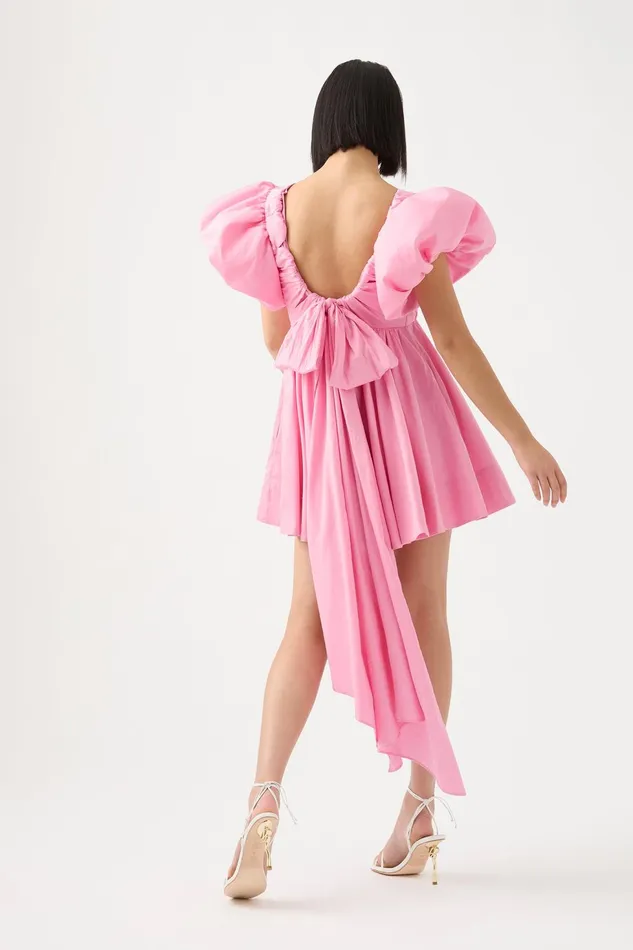 Women Gretta Bow Back Mini Dress Ballet Pink Aje Dresses